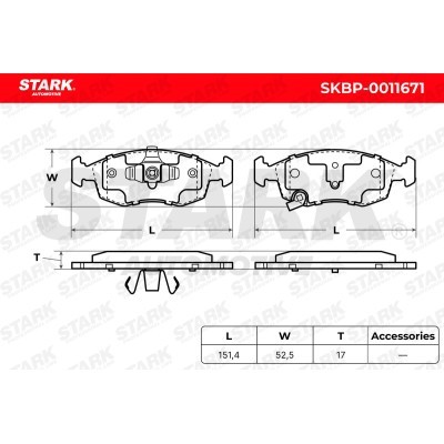 Bremsbeläge Satz Stark SKBP-0011671 SKBP-0011671 - foto 6