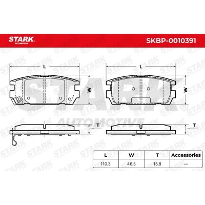 Bremsbeläge Satz Stark SKBP-0010391 SKBP-0010391 - foto 3