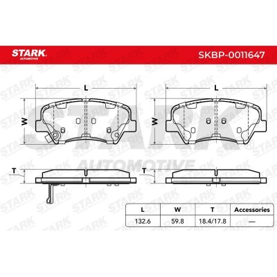 Bremsbeläge Satz Stark SKBP-0011647 SKBP-0011647 - foto 4