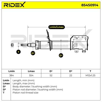 Stoßdämpfer RIDEX 854S0914 854S0914 - foto 5