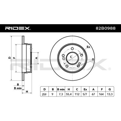 Bremsscheibe RIDEX 82B0988 82B0988 - foto 10
