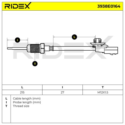 Abgastemperatursensor RIDEX 3938E0164 3938E0164 - foto 6