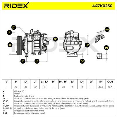 Kompressor, Klimaanlage AUDI A4 Avant (8K5, B8) 447K0230 - foto 5