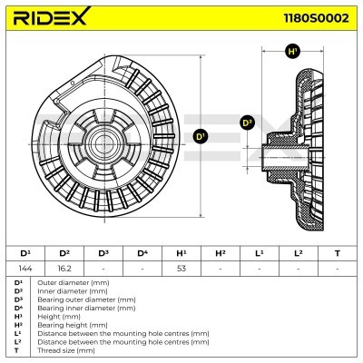 Stoßdämpferkissen Vorderachse RIDEX 1180S0002 1180S0002 - foto 6