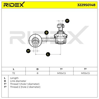 Stabilisator Stange RIDEX 3229S0148 3229S0148 - foto 3