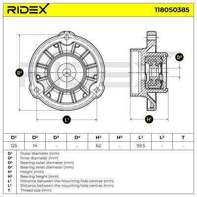 Stoßdämpferkissen Vorderachse RIDEX 1180S0385 1180S0385 - foto 7