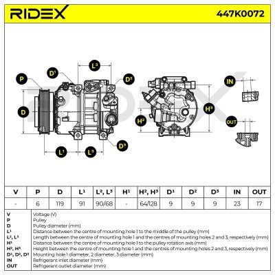 Kompressor, Klimaanlage HYUNDAI i30 (FD) 447K0072 - foto 7
