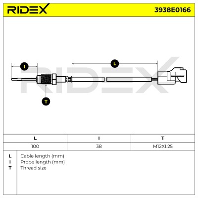 Abgastemperatursensor RIDEX 3938E0166 3938E0166 - foto 6