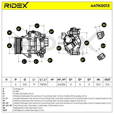 Kompressor, Klimaanlage TOYOTA Yaris Hatchback (P9) 447K0013 - foto 7