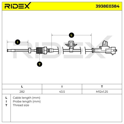 Abgastemperatursensor RIDEX 3938E0384 3938E0384 - foto 7