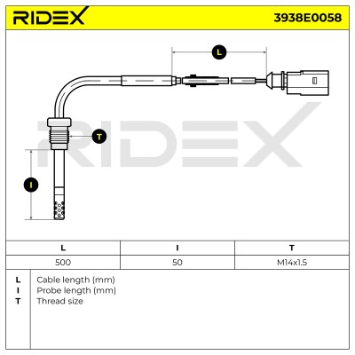 Abgastemperatursensor RIDEX 3938E0058 3938E0058 - foto 6