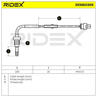 Abgastemperatursensor RIDEX 3938E0369 3938E0369 - foto 7