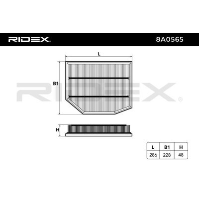 Luftfilter RIDEX 8A0565 8A0565 - foto 6