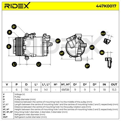 Kompressor, Klimaanlage 447K0017 - foto 7