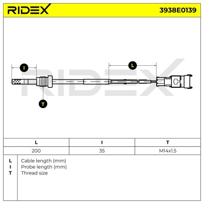 Abgastemperatursensor RIDEX 3938E0139 3938E0139 - foto 6