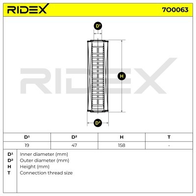 Ölfilter RIDEX 7O0063 7O0063 - foto 5