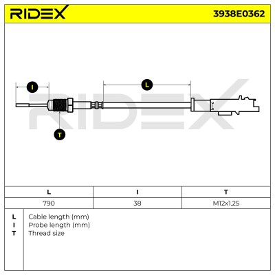 Abgastemperatursensor RIDEX 3938E0362 3938E0362 - foto 6