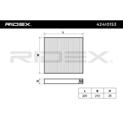 Filter, Innenraumluft RIDEX 424I0153 424I0153 - foto 6