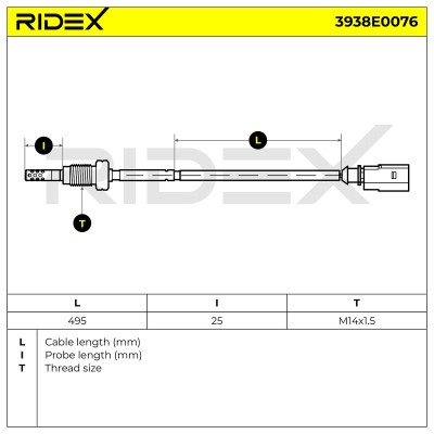 Abgastemperatursensor RIDEX 3938E0076 3938E0076 - foto 6