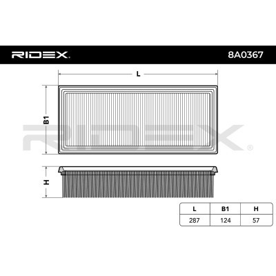 Luftfilter RIDEX 8A0367 8A0367 - foto 6