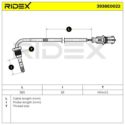 Abgastemperatursensor RIDEX 3938E0022 3938E0022 - foto 7