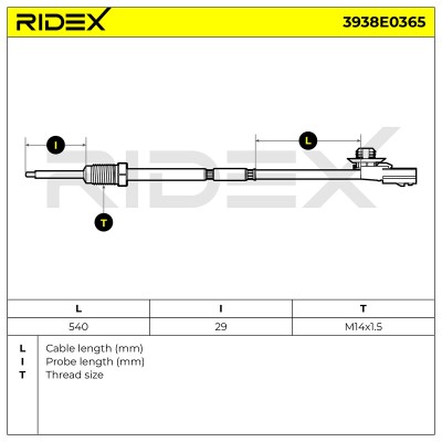 Abgastemperatursensor RIDEX 3938E0365 3938E0365 - foto 6