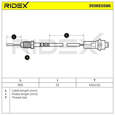 Abgastemperatursensor RIDEX 3938E0586 3938E0586 - foto 6