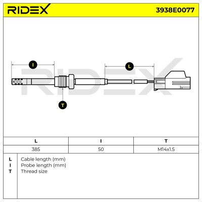 Abgastemperatursensor RIDEX 3938E0077 3938E0077 - foto 6