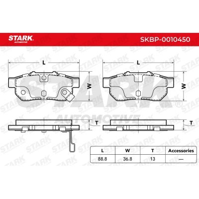 Bremsbeläge Satz Stark SKBP-0010450 SKBP-0010450 - foto 6