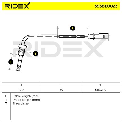 Abgastemperatursensor RIDEX 3938E0023 3938E0023 - foto 7