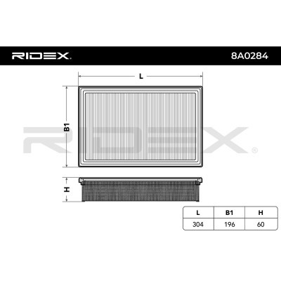 Luftfilter RIDEX 8A0284 8A0284 - foto 4