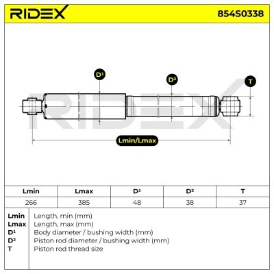 Stoßdämpfer RIDEX 854S0338 854S0338 - foto 7