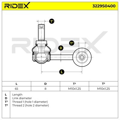 Stabilisator Stange RIDEX 3229S0400 3229S0400 - foto 5