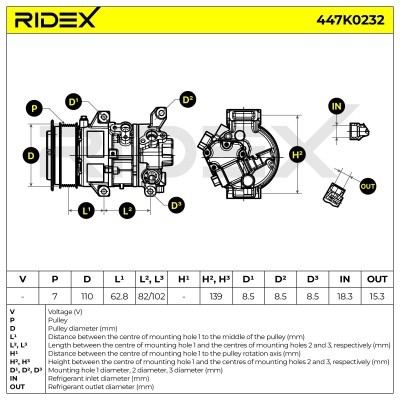 Kompressor, Klimaanlage TOYOTA AURIS 447K0232 - foto 6