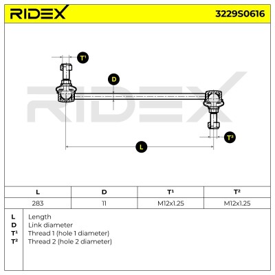 Stabilisator Stange RIDEX 3229S0616 3229S0616 - foto 7