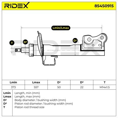Stoßdämpfer RIDEX 854S0915 854S0915 - foto 5