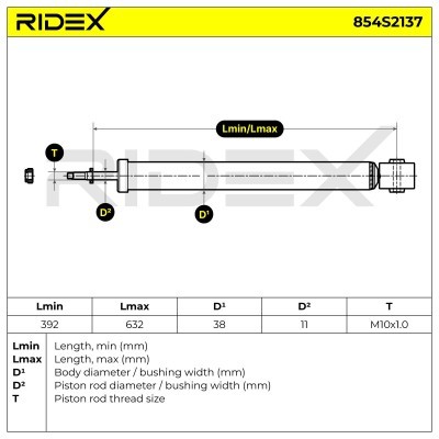 Stoßdämpfer RIDEX 854S2137 854S2137 - foto 6
