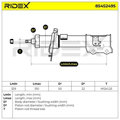 Stoßdämpfer RIDEX 854S2495 854S2495 - foto 8