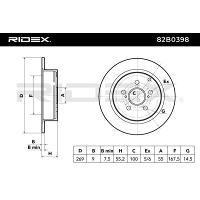 Bremsscheibe RIDEX 82B0398 82B0398 - foto 4