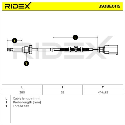 Abgastemperatursensor RIDEX 3938E0115 3938E0115 - foto 6