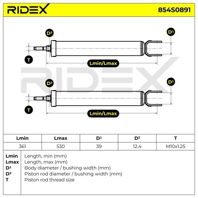 Stoßdämpfer RIDEX 854S0891 854S0891 - foto 4