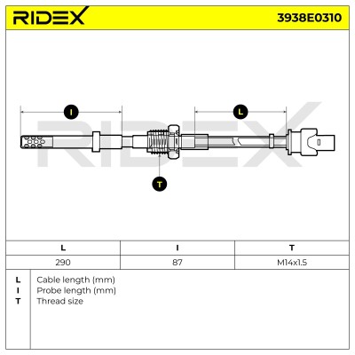 Abgastemperatursensor RIDEX 3938E0310 3938E0310 - foto 6