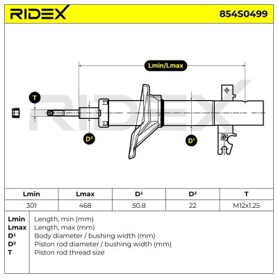 Stoßdämpfer RIDEX 854S0499 854S0499 - foto 6
