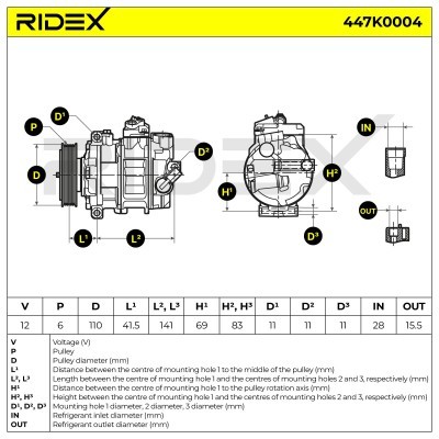 Kompressor, Klimaanlage VW 447K0004 - foto 7