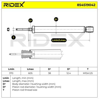 Stoßdämpfer RIDEX 854S19042 854S19042 - foto 8