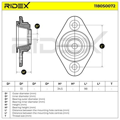 Stoßdämpferkissen Vorderachse RIDEX 1180S0072 1180S0072 - foto 5