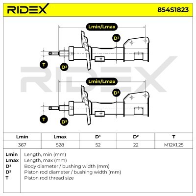 Stoßdämpfer RIDEX 854S1823 854S1823 - foto 4