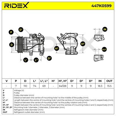 Kompressor, Klimaanlage FORD RANGER (TKE) 447K0599 - foto 5