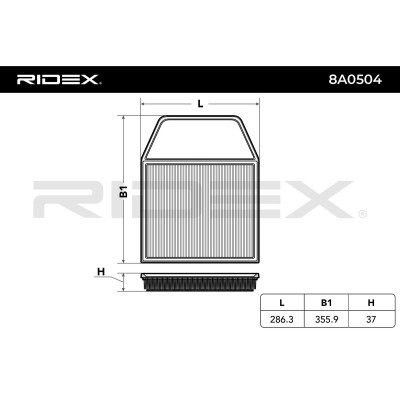 Luftfilter RIDEX 8A0504 8A0504 - foto 4
