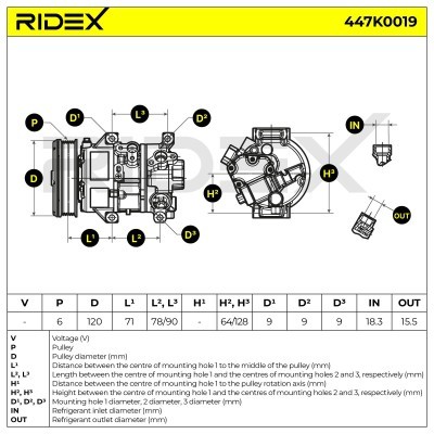 Kompressor, Klimaanlage TOYOTA AURIS 447K0019 - foto 6